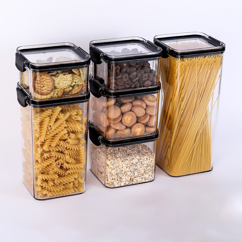 PET 6pcs Sealed Keeping Fresh Food Storage Container