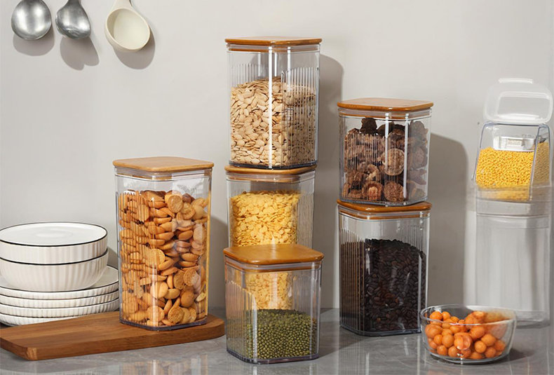 Clear Dry Food Jars for Pantry