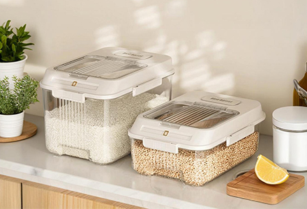 WISHOME Sealed Rice Storage Container Main Product Image