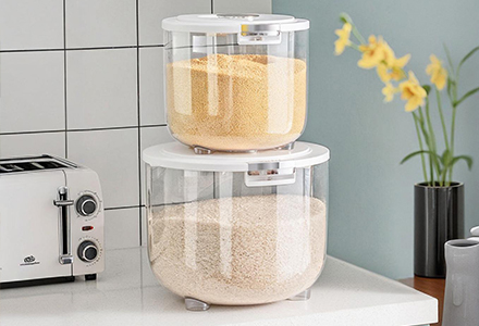 WISHOME Round Airtight Rice Container Main Product Image
