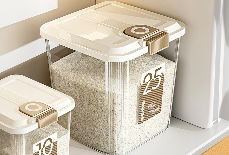 WISHOME Transparent Visible Rice Storage Container Main Product Image