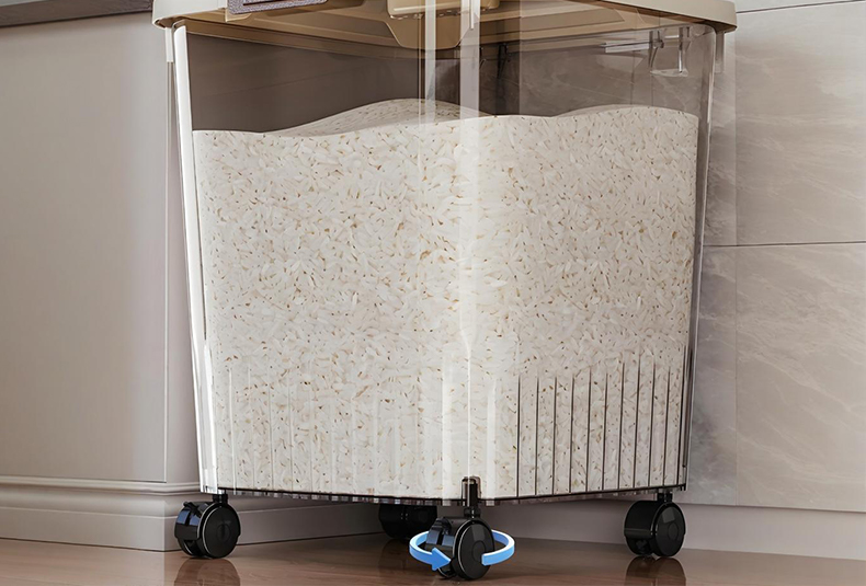 WISHOME Transparent Visible Rice Storage Container Main Product Image