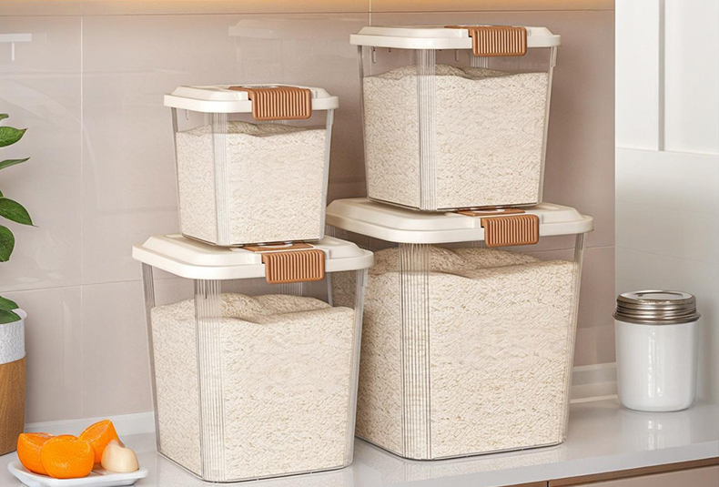 WISHOME Transparent Visible Rice Storage Container Main Product Image