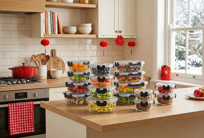 WISHOME Glass Food Storage Container Main Product Image