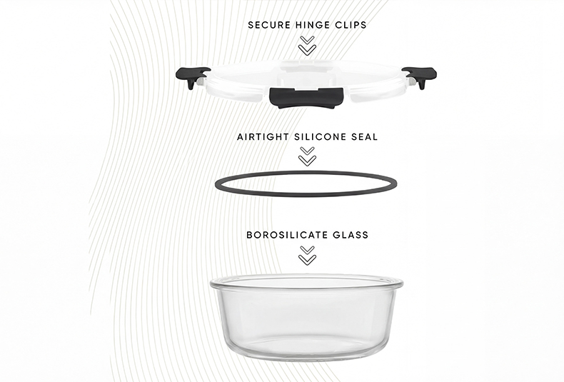 WISHOME Glass Food Storage Container Main Product Image