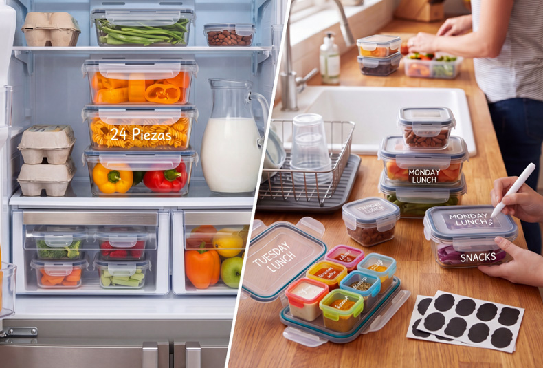 WISHOME BPA-Free Leakproof Plastic Food Storage Containers Main Product Image