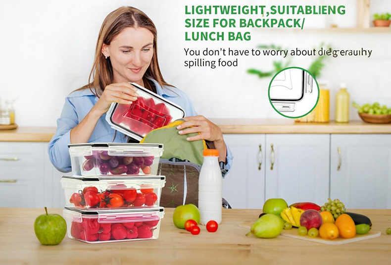 WISHOME BPA-Free Leakproof Plastic Food Storage Containers Main Product Image