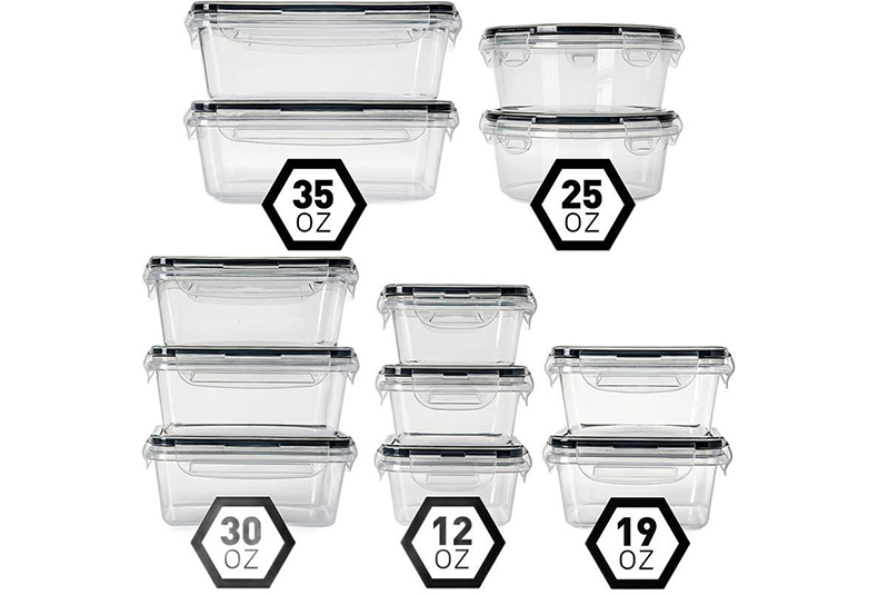 WISHOME BPA-Free Leakproof Plastic Food Storage Containers Main Product Image