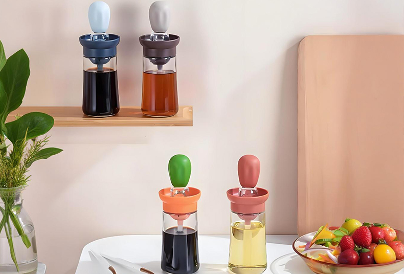 WISHOME 180ML Oil Dispenser Bottle with Silicone Brush Main Product Image