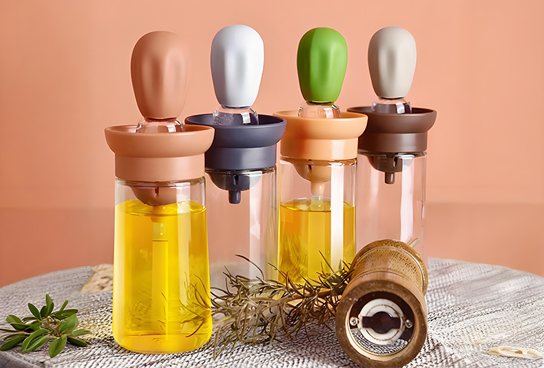 WISHOME 180ML Oil Dispenser Bottle with Silicone Brush Main Product Image