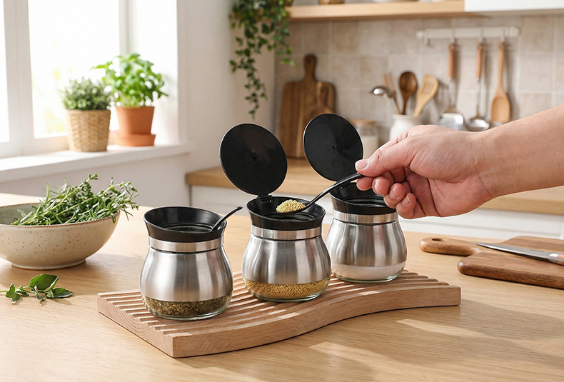 WISHOME Multifunctional Kitchen Seasoning Jar