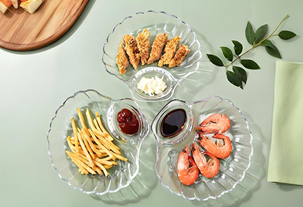 WISHOME Glass Divided Plate 