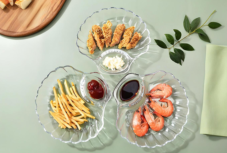 WISHOME Glass Divided Plate 