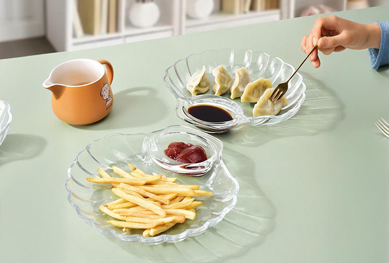 WISHOME Glass Divided Plate 