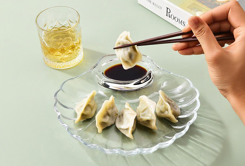 WISHOME Glass Divided Plate 