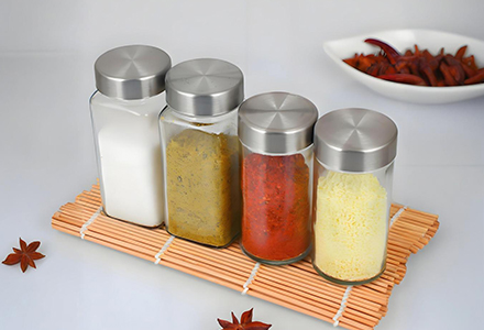 WISHOME Small Glass Condiment Bottle 