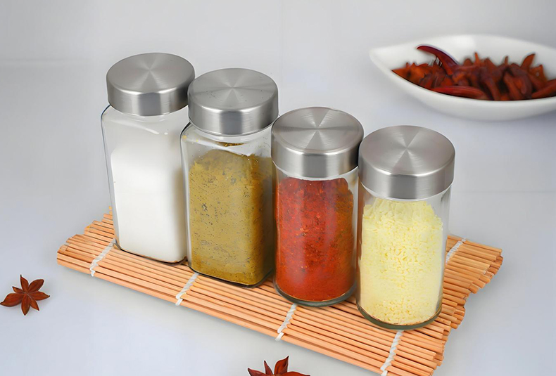 WISHOME Small Glass Condiment Bottle 