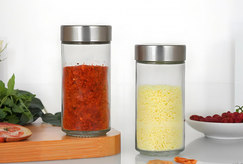 WISHOME Small Glass Condiment Bottle 