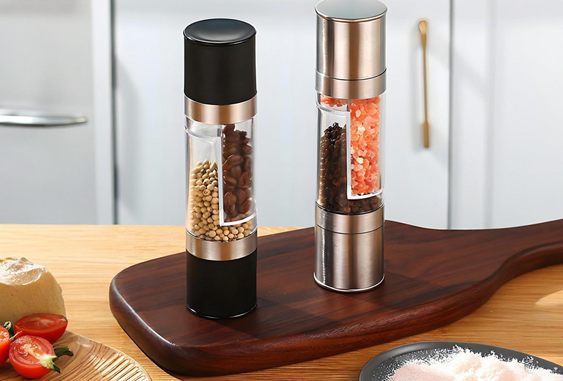WISHOME Double-Grid Stainless Steel Grinder