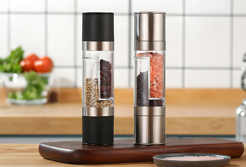 WISHOME Double-Grid Stainless Steel Grinder