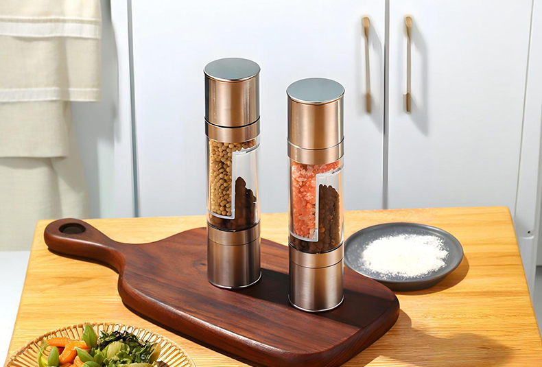 WISHOME Double-Grid Stainless Steel Grinder