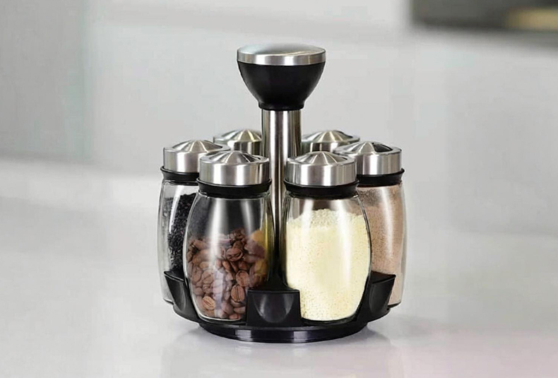 WISHOME Rotating 120ML Seasoning Jar Set