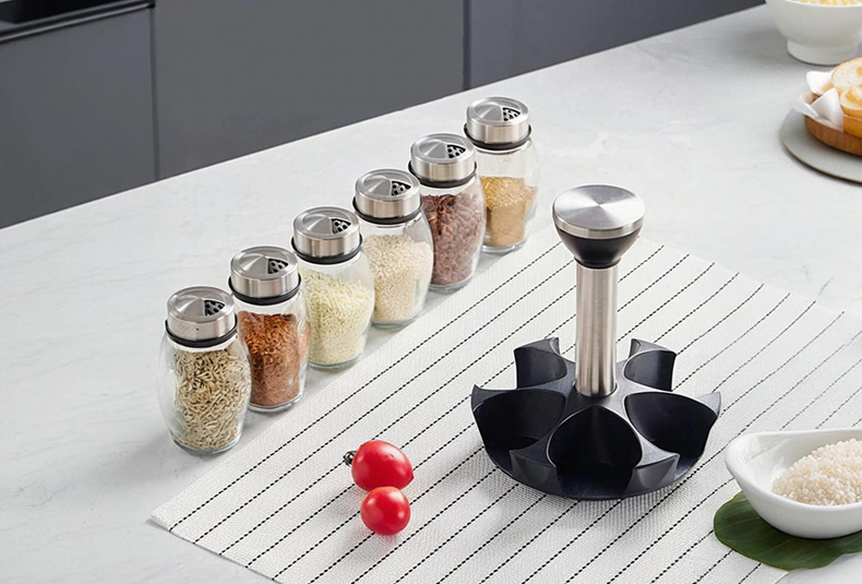 WISHOME Rotating 120ML Seasoning Jar Set