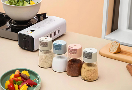 WISHOME 0.5g Quantitative One-Handed Seasoning Jar 