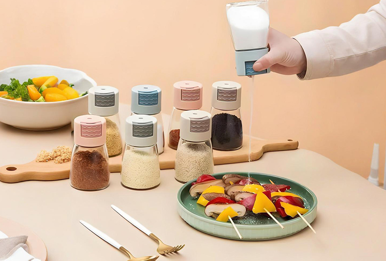 WISHOME 0.5g Quantitative One-Handed Seasoning Jar 