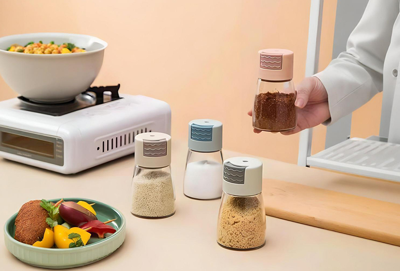 WISHOME 0.5g Quantitative One-Handed Seasoning Jar 