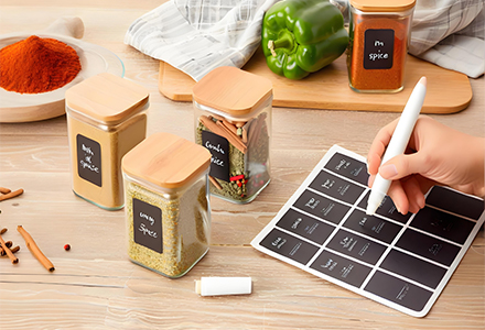 WISHOME 12 - Piece Square Storage Jar Set Main Product Image