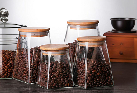 WISHOME Quadrangular High Borosilicate Glass Storage Jar Main Product Image