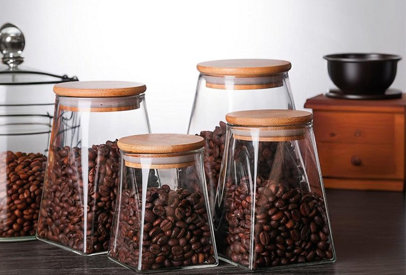 WISHOME Quadrangular High Borosilicate Glass Storage Jar Main Product Image