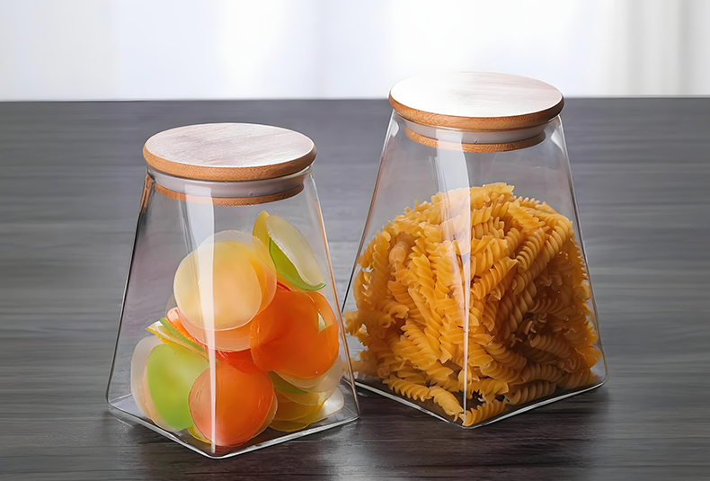 WISHOME Quadrangular High Borosilicate Glass Storage Jar Main Product Image