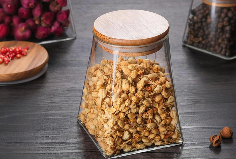 WISHOME Quadrangular High Borosilicate Glass Storage Jar Main Product Image