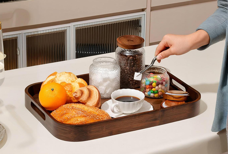 WISHOME Hammered Borosilicate Glass Storage Jar with Acacia Wood Lid Main Product Image