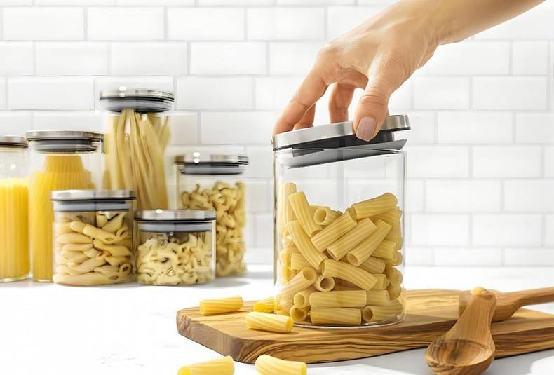 WISHOME 201 Stainless Steel Lid Borosilicate Glass Jar Main Product Image