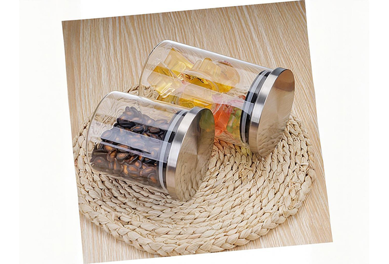 WISHOME 201 Stainless Steel Lid Borosilicate Glass Jar Main Product Image