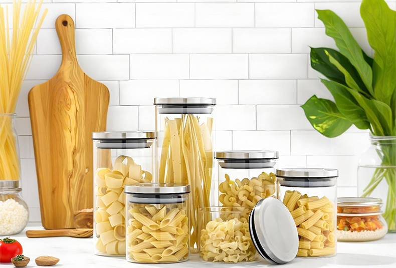 WISHOME 201 Stainless Steel Lid Borosilicate Glass Jar Main Product Image
