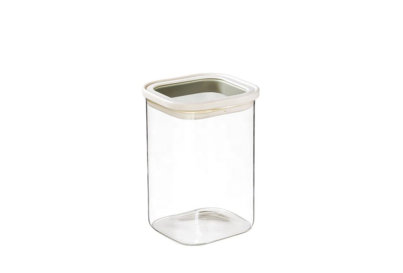 WISHOME Silicone - Glass Lid Square Glass Storage Jar Main Product Image