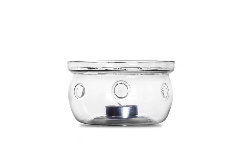 WISHOME Borosilicate Glass Teapot Set with Round Candle Warmer Main Product Image