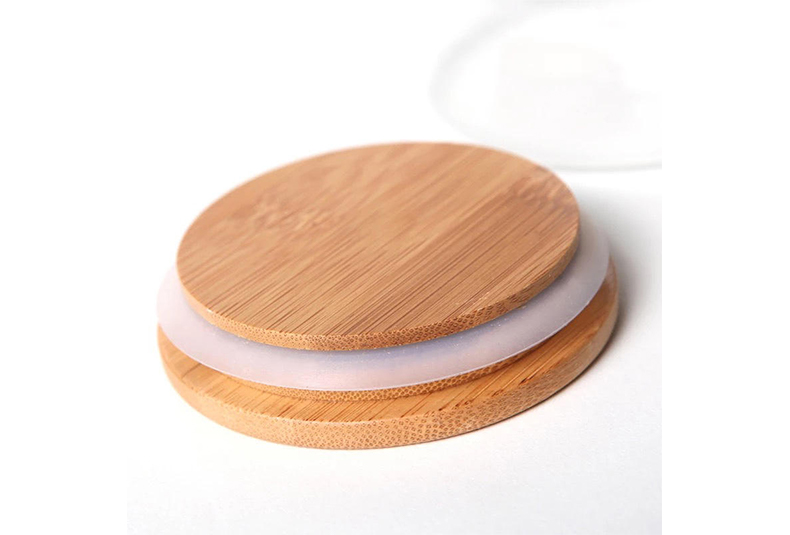 WISHOME 3 - Piece Borosilicate Glass Storage Jars with Bamboo Base Main Product Image