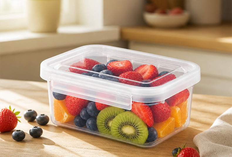 flip lid airtight food storage container, compact fresh-keeping box for fridge and pantry