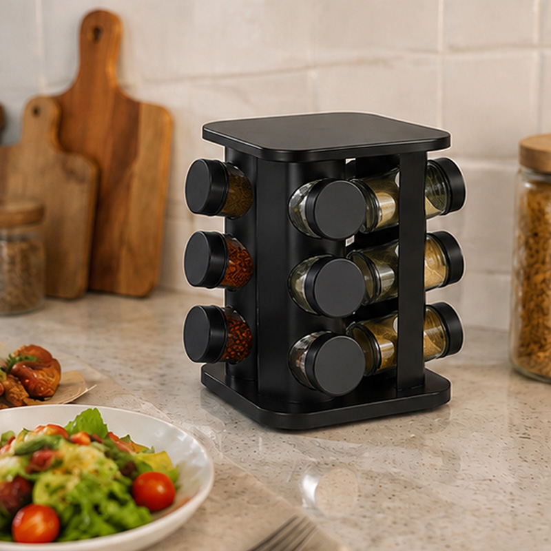 Foldable suction cup hook rack with 6 folding wall hooks, no-drill bathroom and kitchen storage with water ripple design