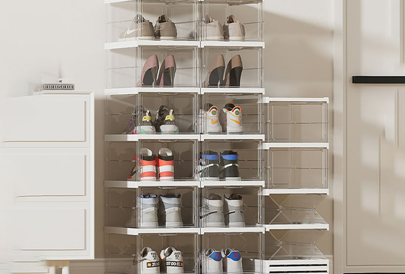 transparent shoe cabinet