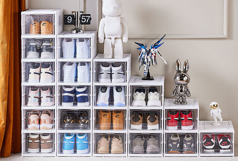 transparent shoe cabinet