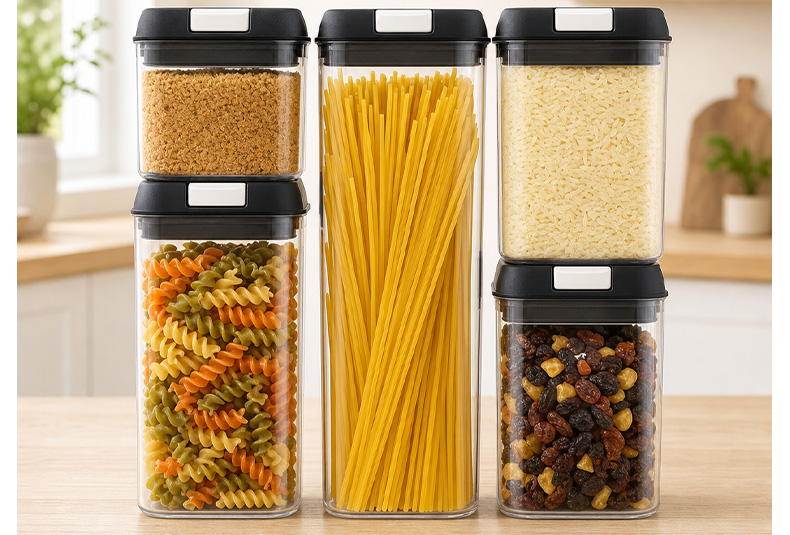 5pcs Food Storage Container black