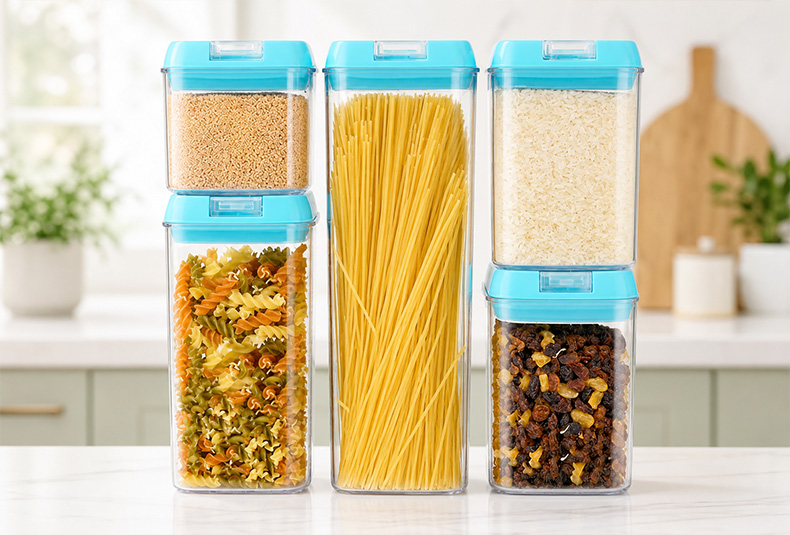 5pcs Food Storage Container blue