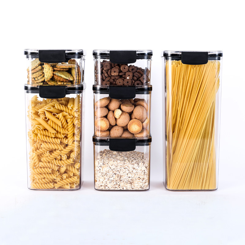 PET 6pcs Sealed Keeping Fresh Food Storage Container
