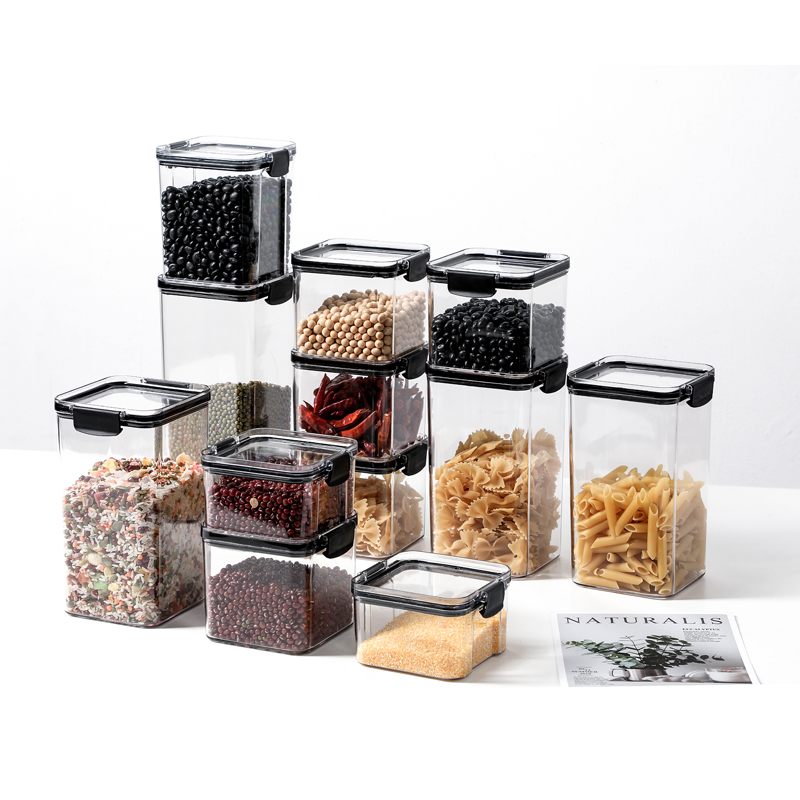 PET 6pcs Sealed Keeping Fresh Food Storage Container
